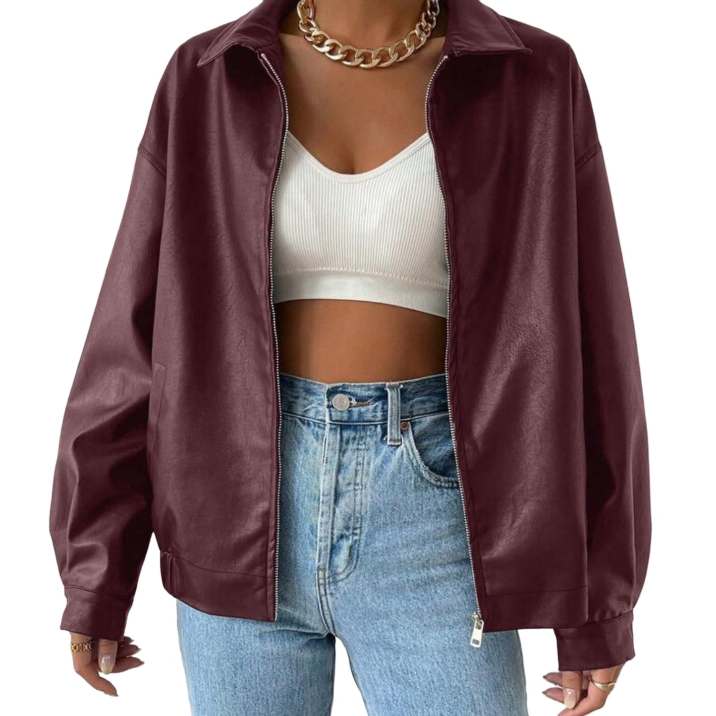 Mira Faux Leather Jacket