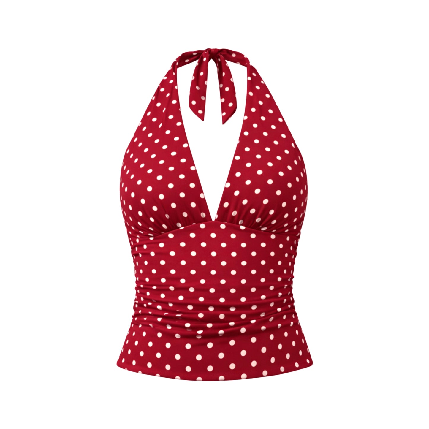 Aria Polka Dot Top Cherry Red
