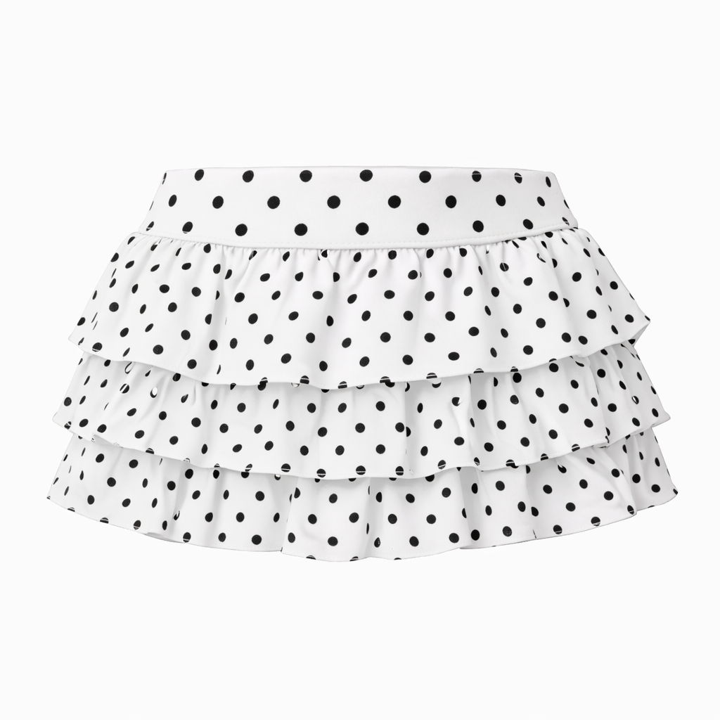 Amaya Polka Dot Skirt White