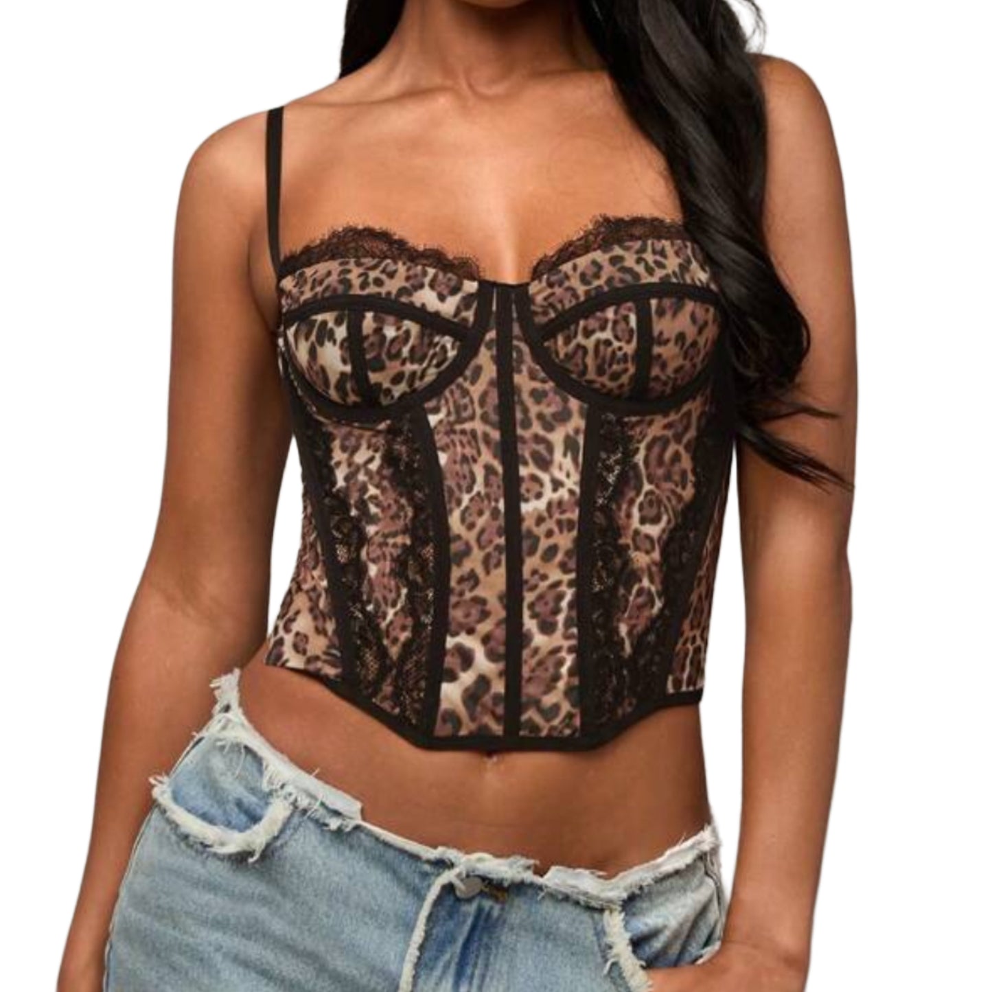 Lea Leopard Print Corset